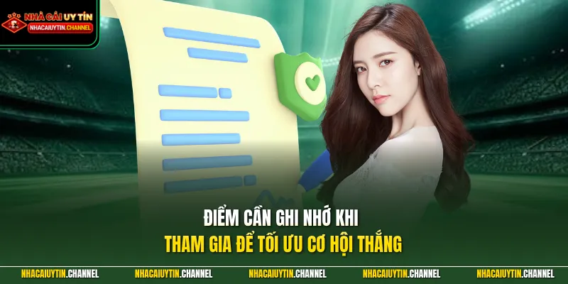 Điểm cần ghi nhớ khi tham gia để tối ưu cơ hội thắng